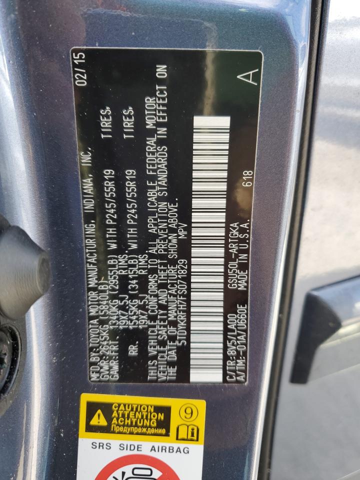 5TDYKRFH7FS071829 2015 TOYOTA HIGHLANDER - Image 14