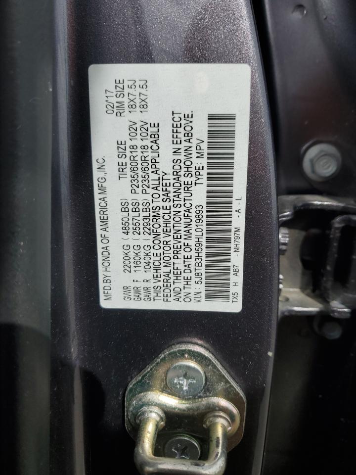 5J8TB3H59HL019893 2017 Acura Rdx Technology