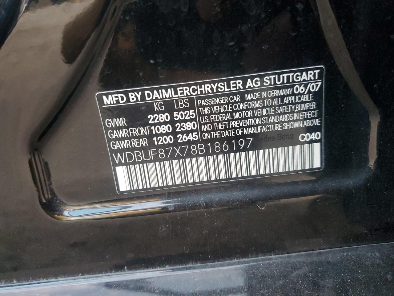 WDBUF87X78B186197 2008 Mercedes-Benz E 350 4Matic