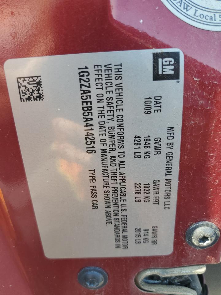 2010 Pontiac G6 VIN: 1G2ZA5EB5A4142516 Lot: 73368724