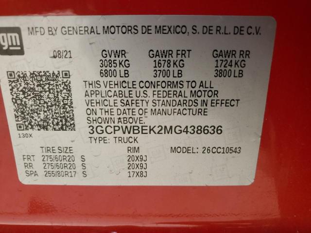 3GCPWBEK2MG438636 Chevrolet All Models SILVERADO 13