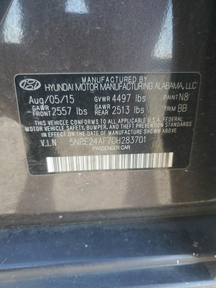 5NPE24AF7GH283701 2016 Hyundai Sonata Se