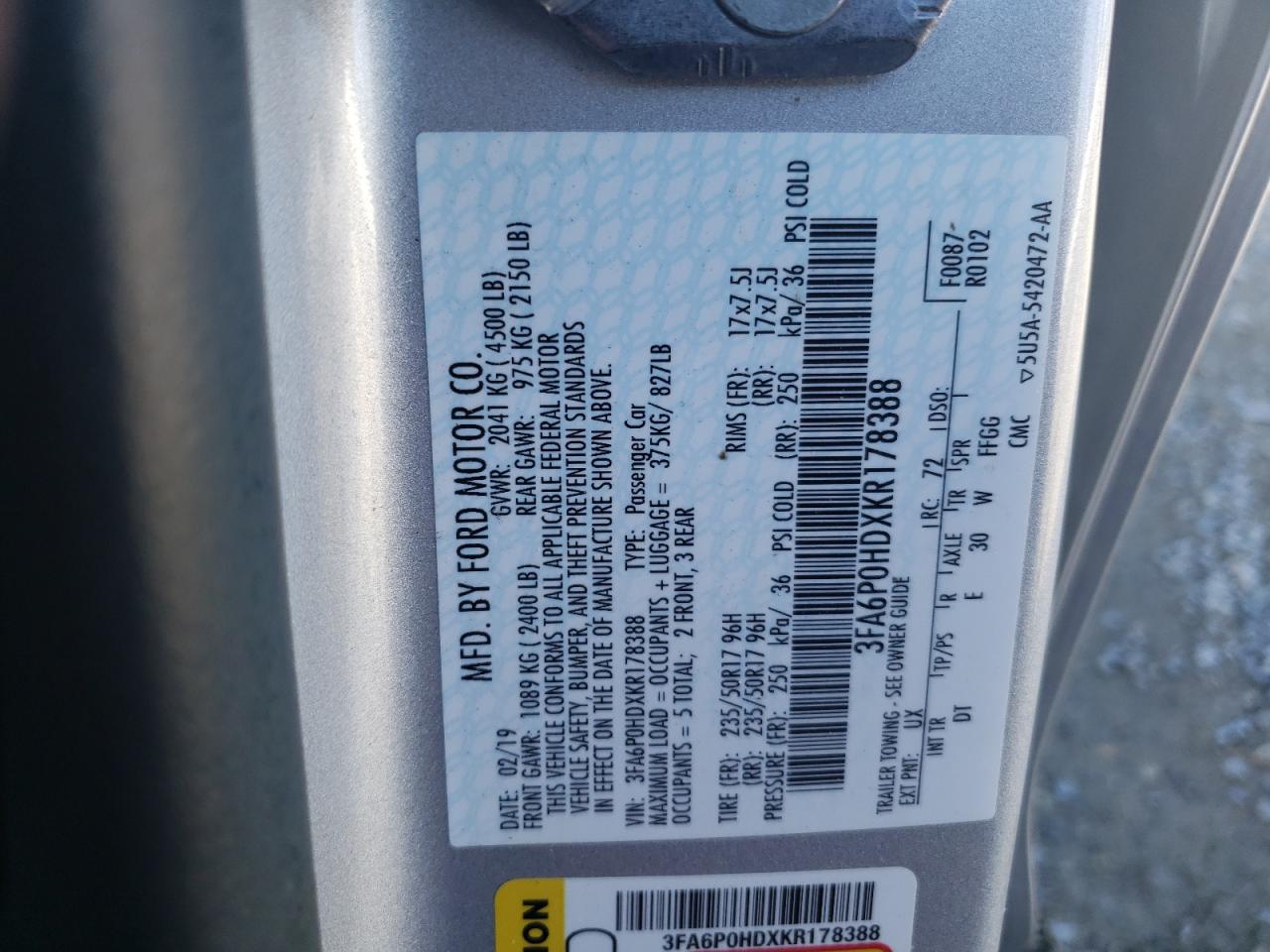 2019 Ford Fusion - Image 15