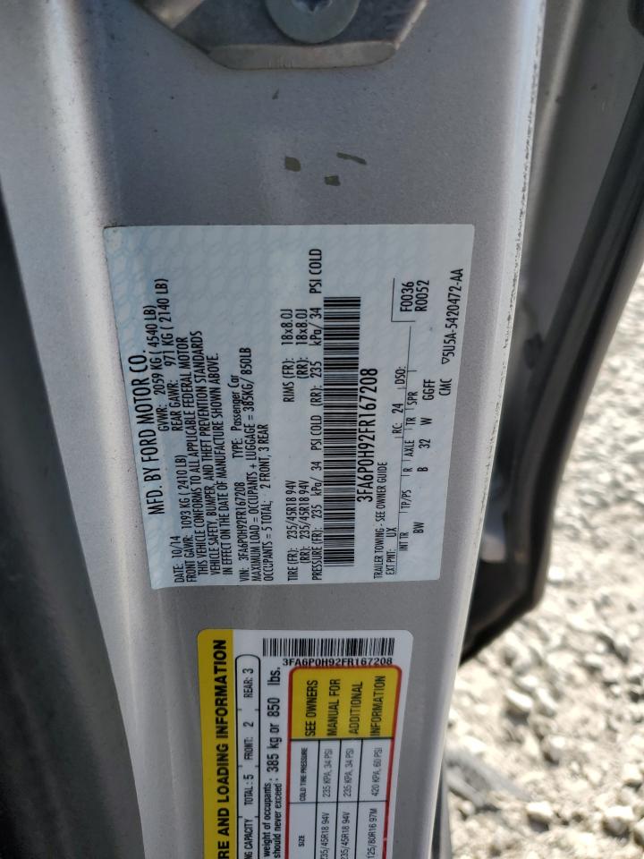 3FA6P0H92FR167208 2015 Ford Fusion Se