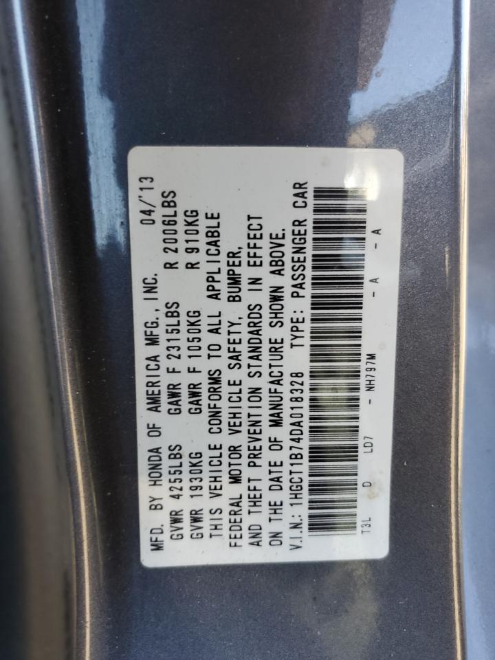 1HGCT1B74DA018328 2013 Honda Accord Ex