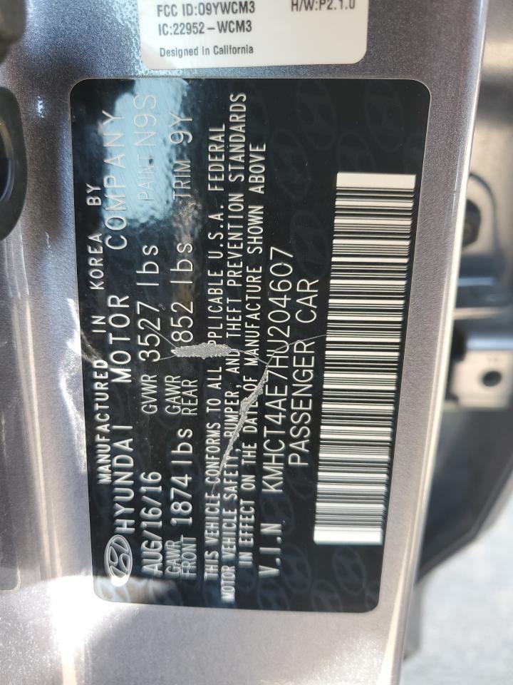 KMHCT4AE7HU204607 2017 HYUNDAI ACCENT - Image 12