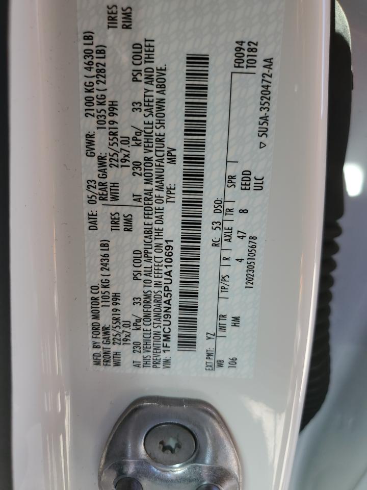 1FMCU9NA5PUA10691 2023 Ford Escape St Line Select