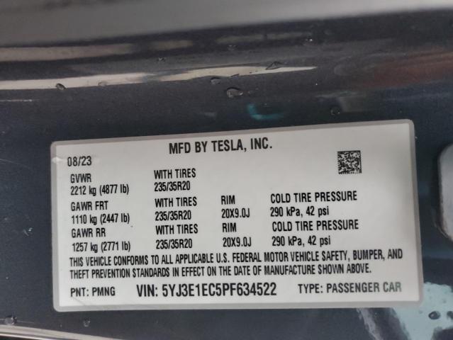 5YJ3E1EC5PF634522 Tesla Model 3  12