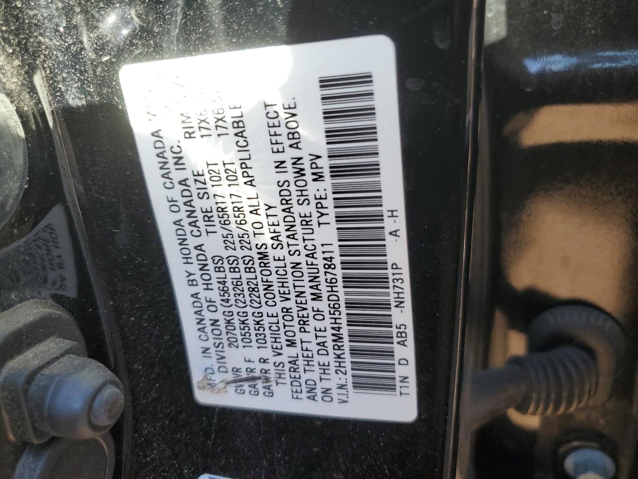 2HKRM4H56DH678411 2013 Honda Cr-V Ex