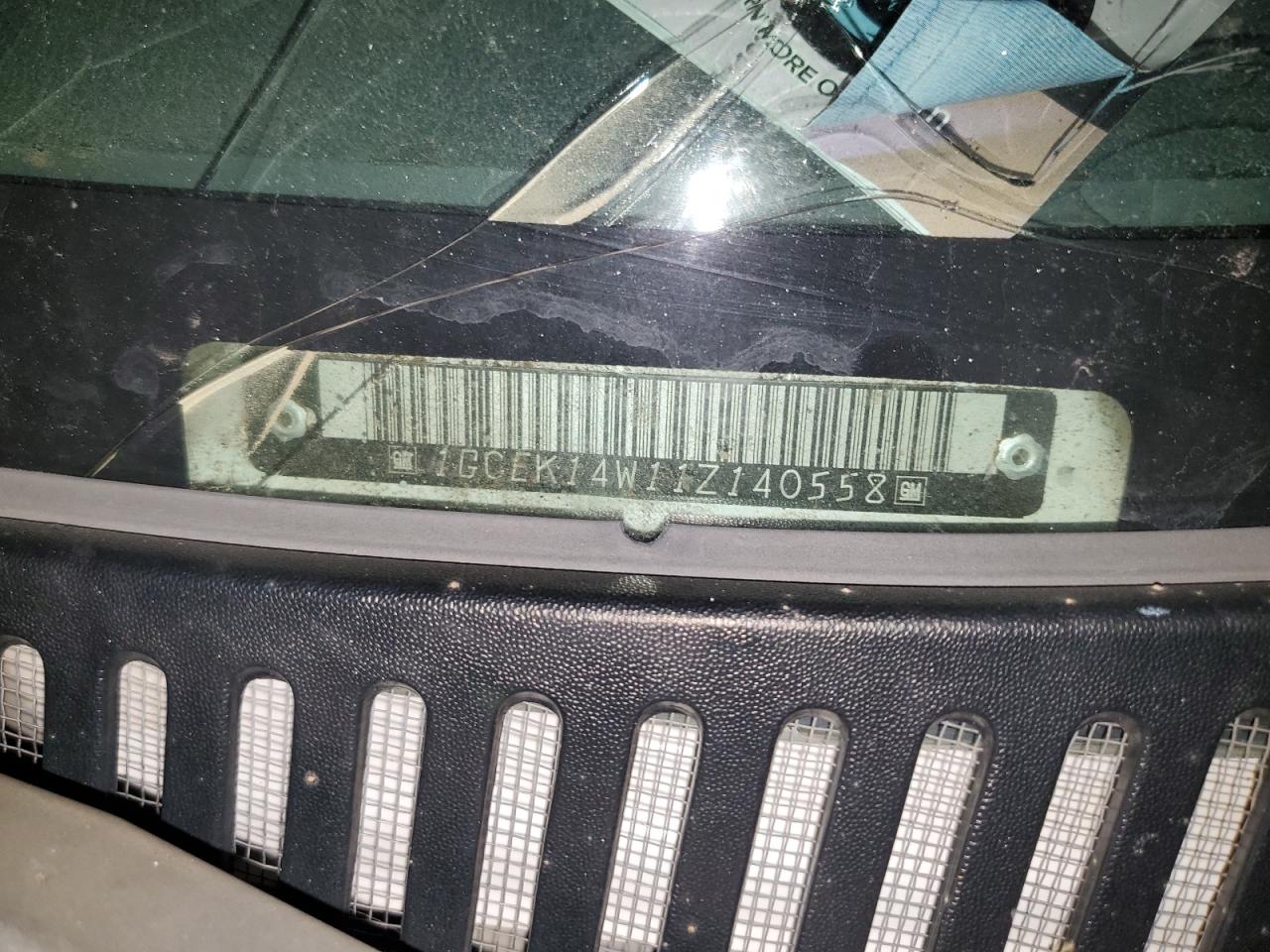 2001 Chevrolet Silverado K1500 VIN: 1GCEK14W11Z140558 Lot: 76209344