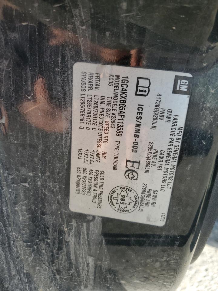 2010 Chevrolet Silverado K2500 Heavy Duty Lt VIN: 1GC4KXB65AF113589 Lot: 76491364