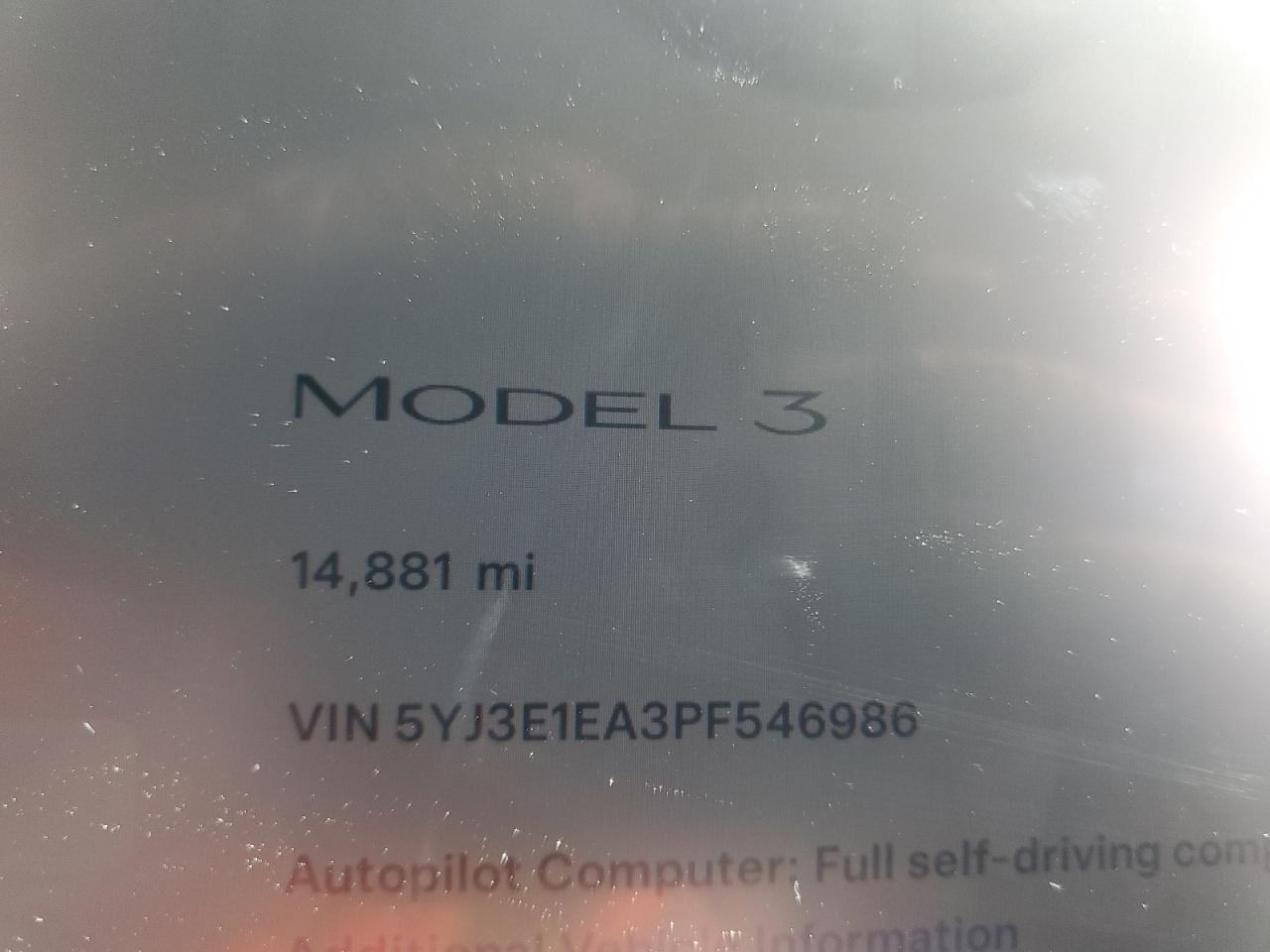 5YJ3E1EA3PF546986 2023 Tesla Model 3