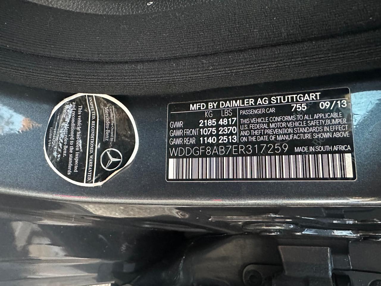 WDDGF8AB7ER317259 2014 Mercedes-Benz C 300 4Matic