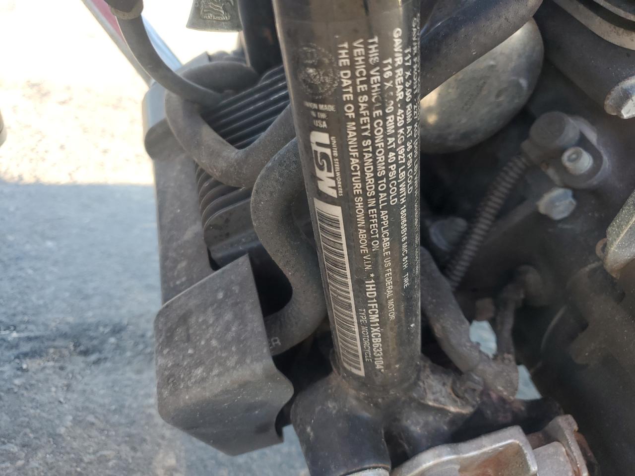 2012 Harley-Davidson Flhtcu Ultra Classic Electra Glide VIN: 1HD1FCM1XCB633104 Lot: 77015924