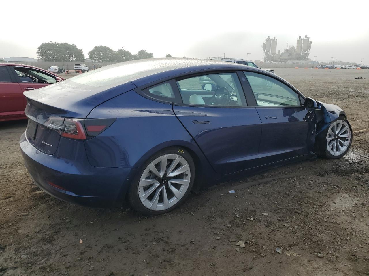 VIN 5YJ3E1EB2NF177317 2022 TESLA MODEL 3 no.3