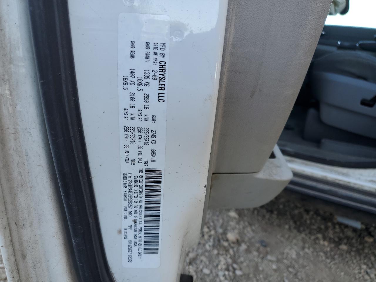 2009 Chrysler Town & Country Lx VIN: 2A8HR44E79R626257 Lot: 76979374