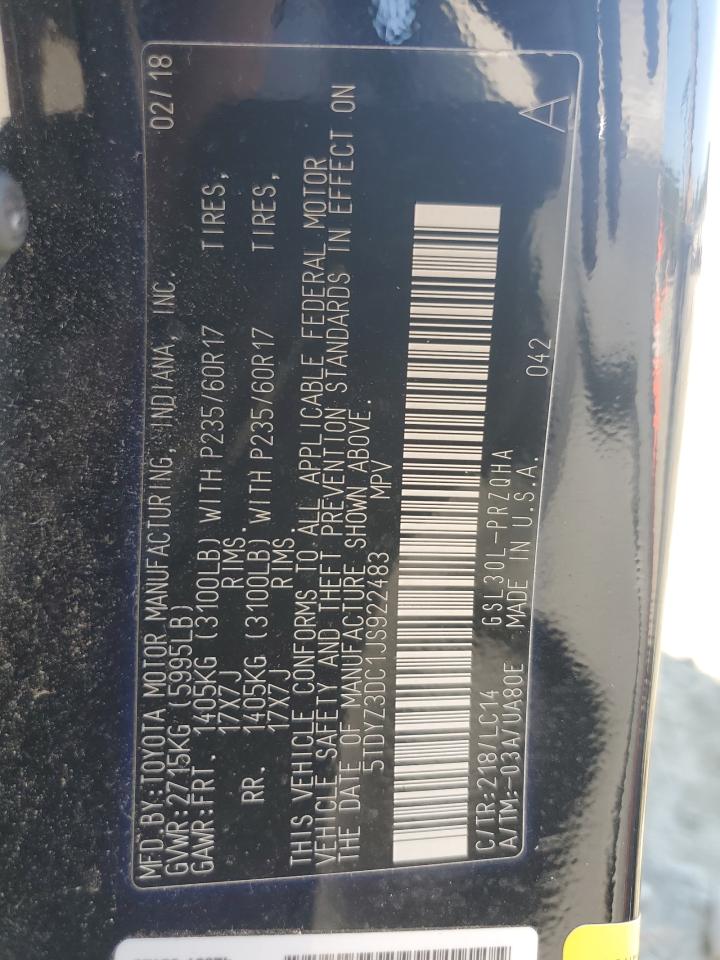 5TDYZ3DC1JS922483 2018 TOYOTA SIENNA - Image 13