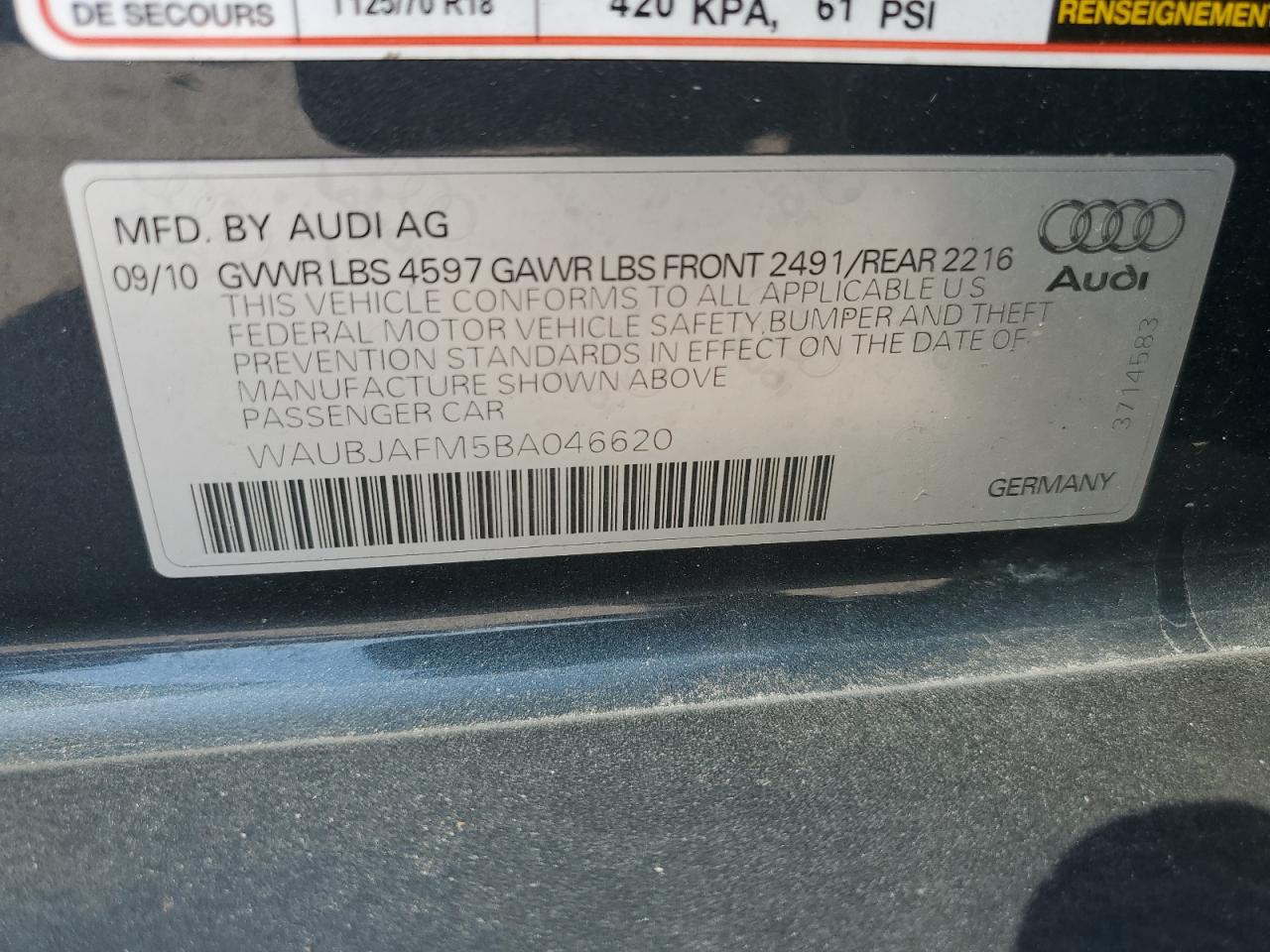 2011 Audi A3 Premium VIN: WAUBJAFM5BA046620 Lot: 76305364