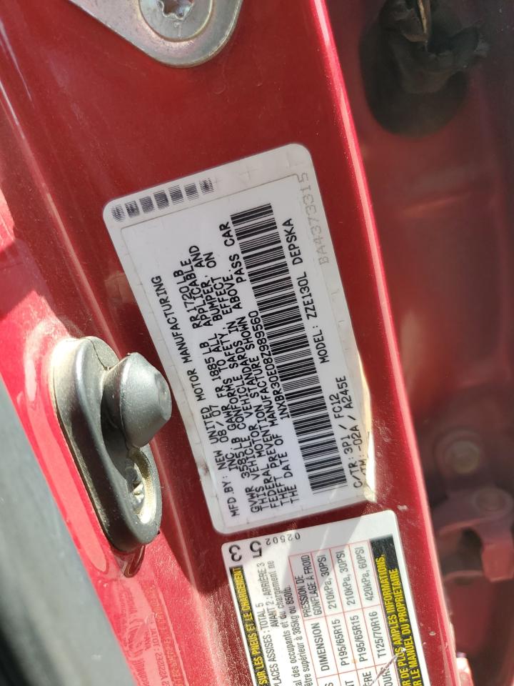 2008 Toyota Corolla Ce VIN: 1NXBR30E08Z989560 Lot: 75866394