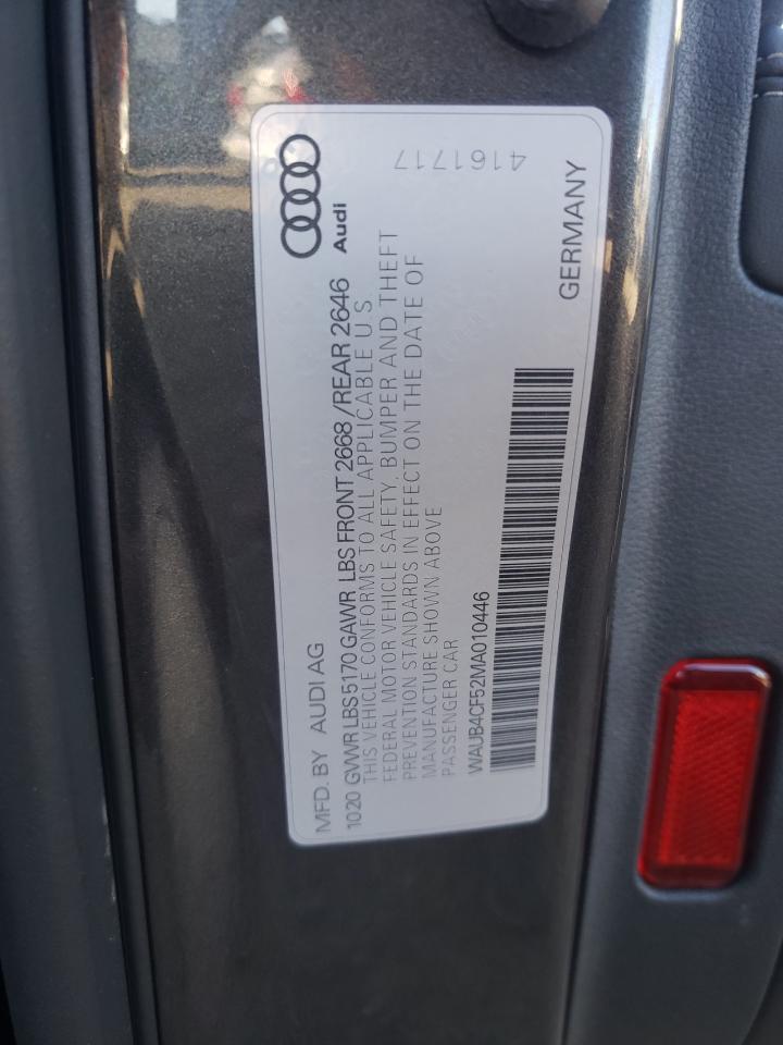 WAUB4CF52MA010446 2021 Audi S5 Prestige