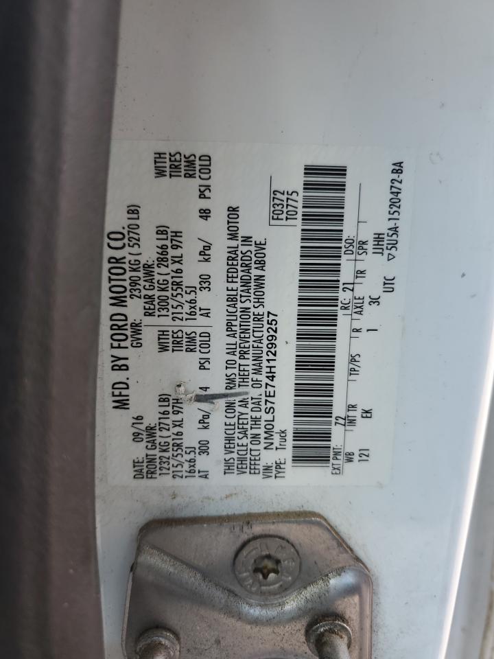 NM0LS7E74H1299257 2017 Ford Transit Connect Xl