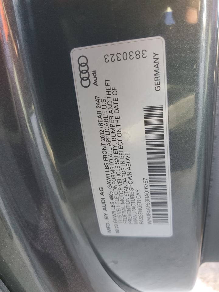 2024 Audi S5 Premium Plus VIN: WAUP4AF53RA016757 Lot: 76125424