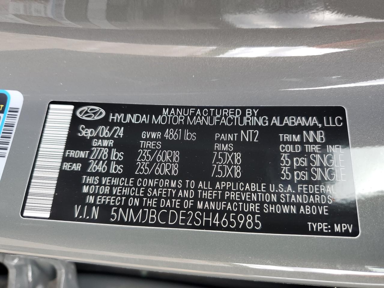 5NMJBCDE2SH465985 2025 HYUNDAI TUCSON - Image 13