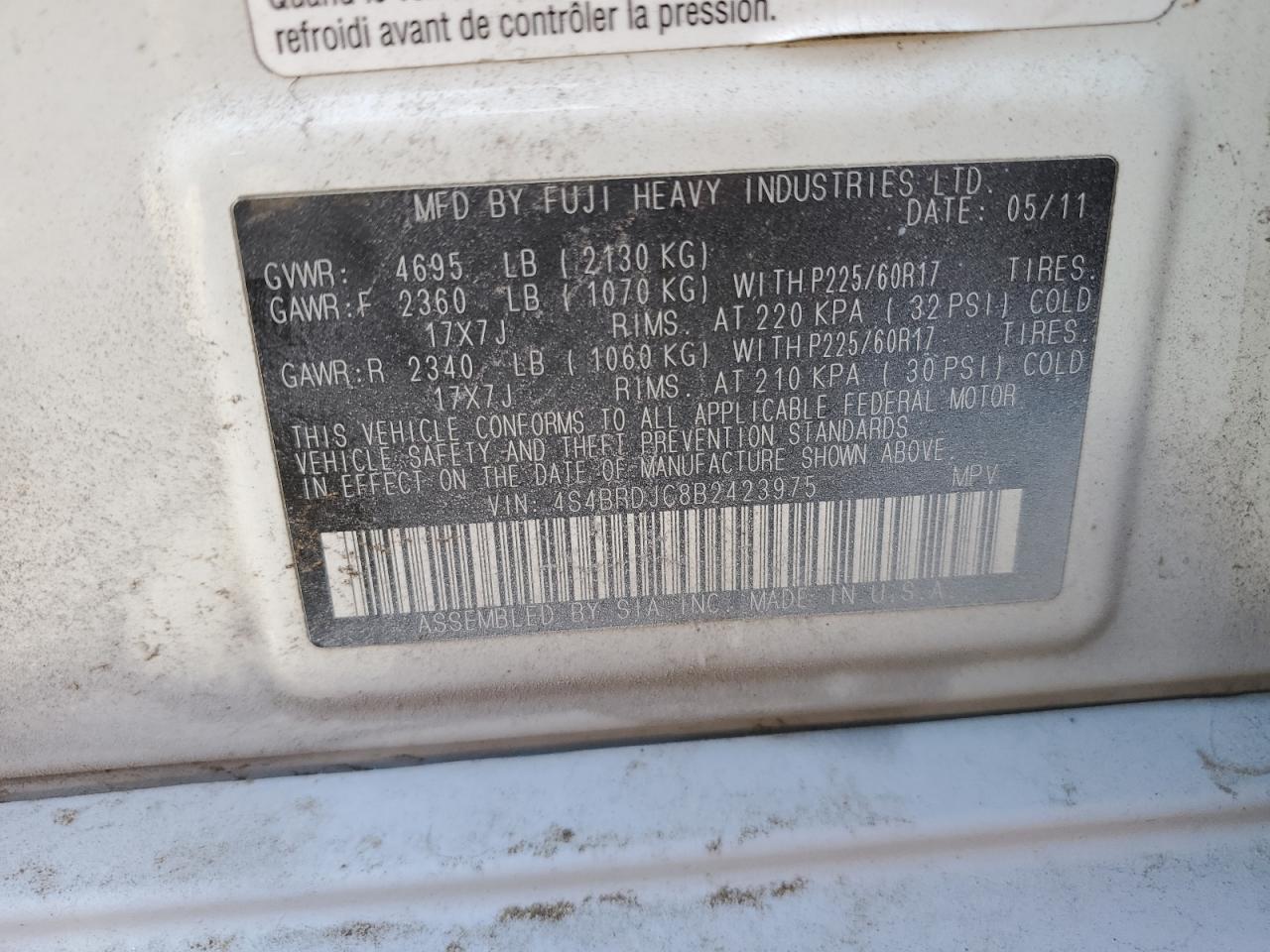 2011 Subaru Outback - Image 12