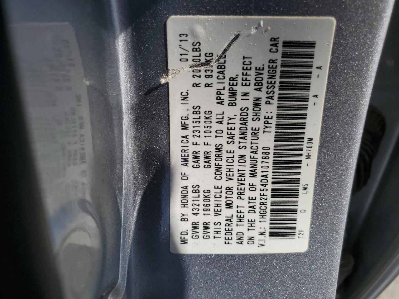 1HGCR2F54DA107880 2013 Honda Accord Sport