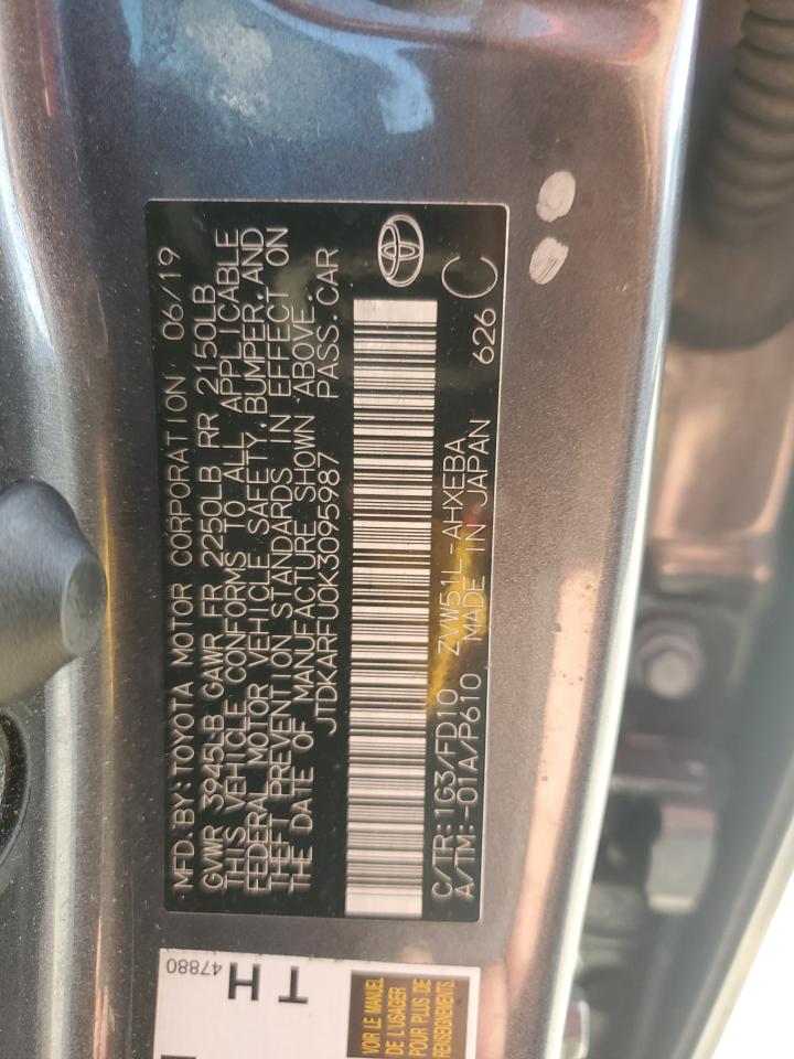 JTDKARFU0K3095987 2019 Toyota Prius