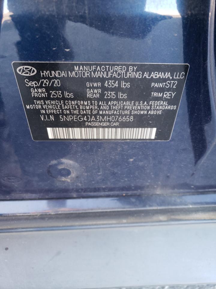 5NPEG4JA3MH076658 2021 Hyundai Sonata Se