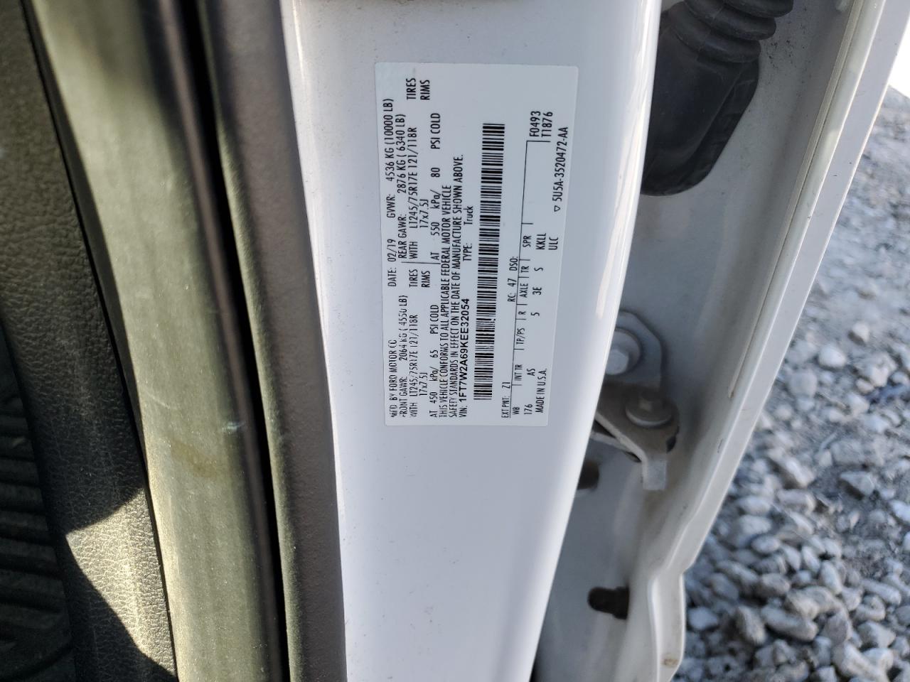 1FT7W2A69KEE32054 2019 Ford F250 Super Duty