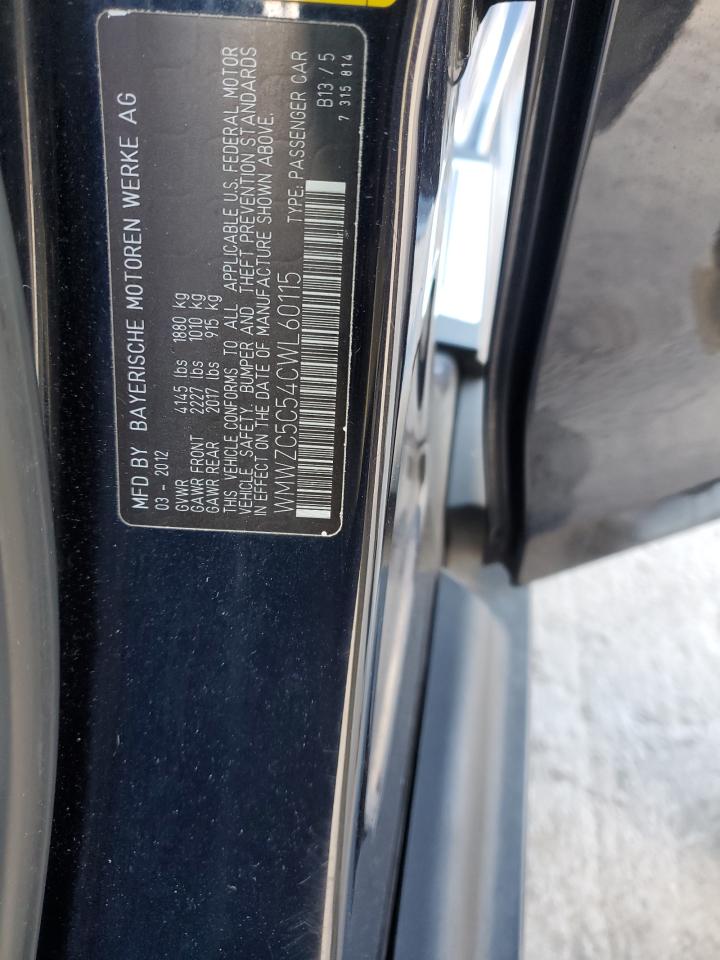 2012 Mini Cooper S Countryman VIN: WMWZC5C54CWL60115 Lot: 76300374