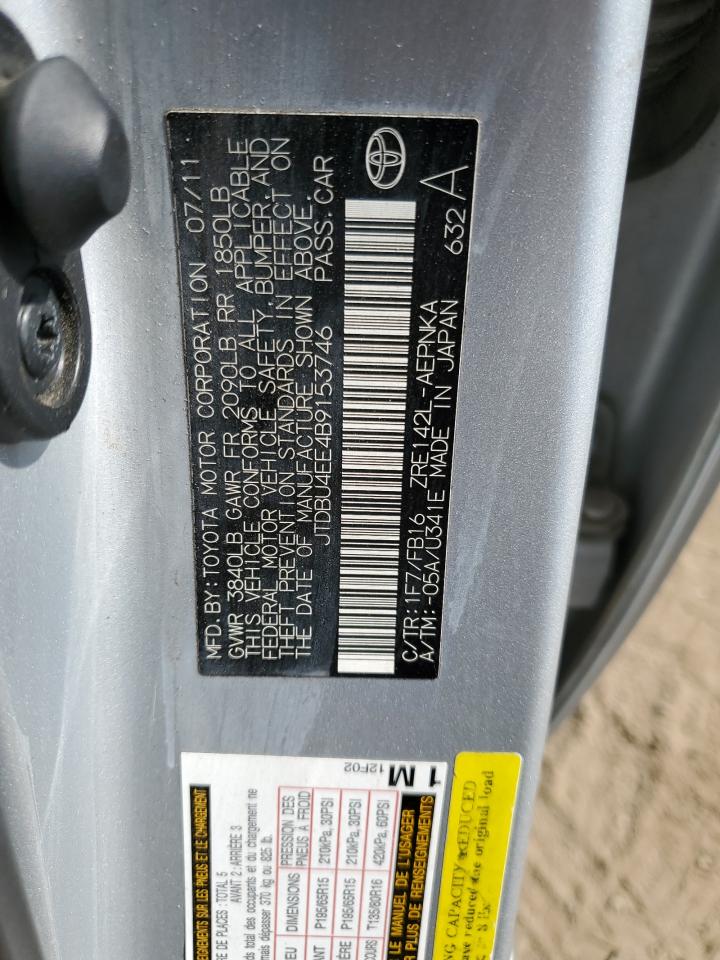 JTDBU4EE4B9153746 2011 Toyota Corolla Base