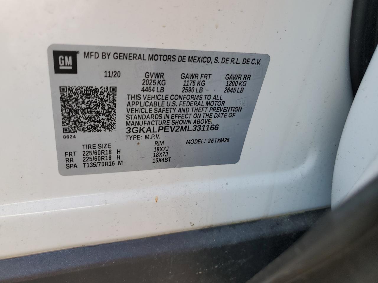 VIN 3GKALPEV2ML331166 2021 GMC TERRAIN no.13