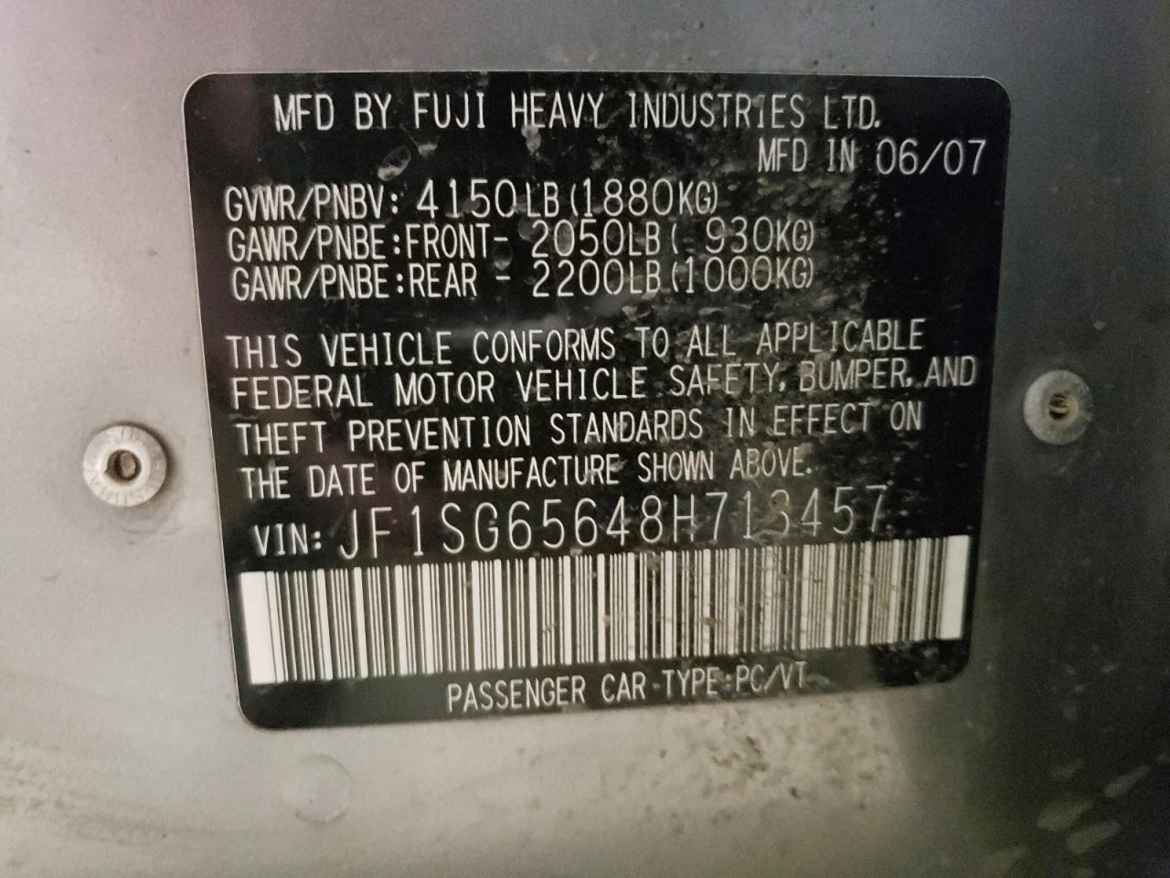 JF1SG65648H713457 2008 Subaru Forester 2.5X Premium