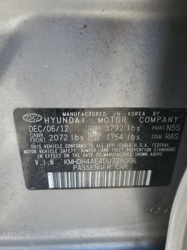 KMHDH4AE4DU728006 2013 Hyundai Elantra Gls