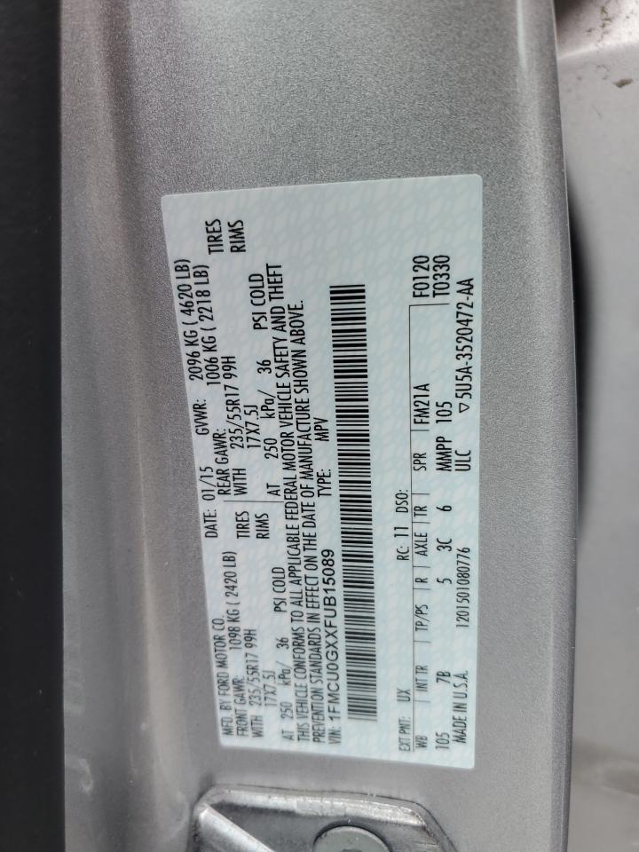 1FMCU0GXXFUB15089 2015 FORD ESCAPE - Image 13