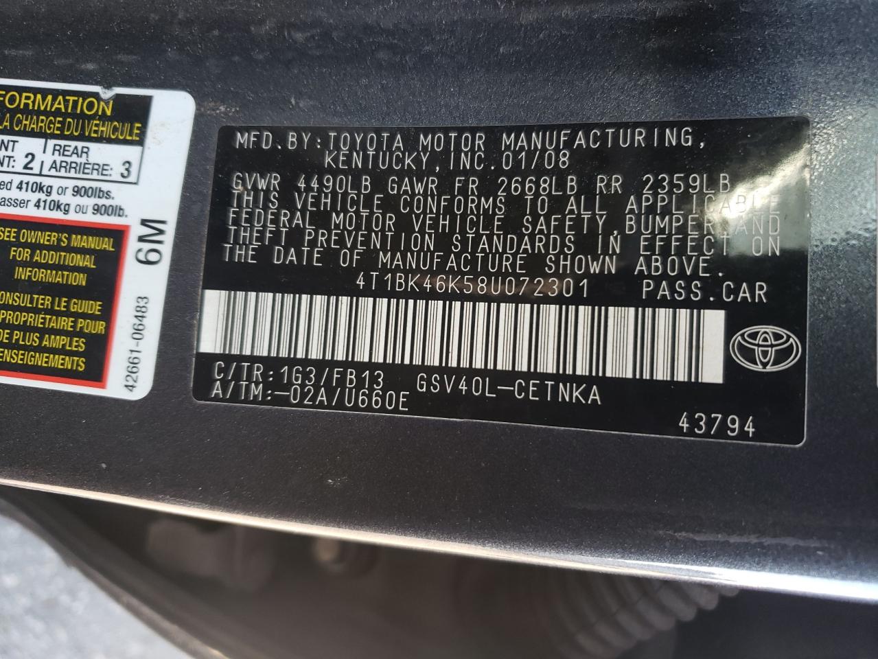 2008 Toyota Camry - Image 12