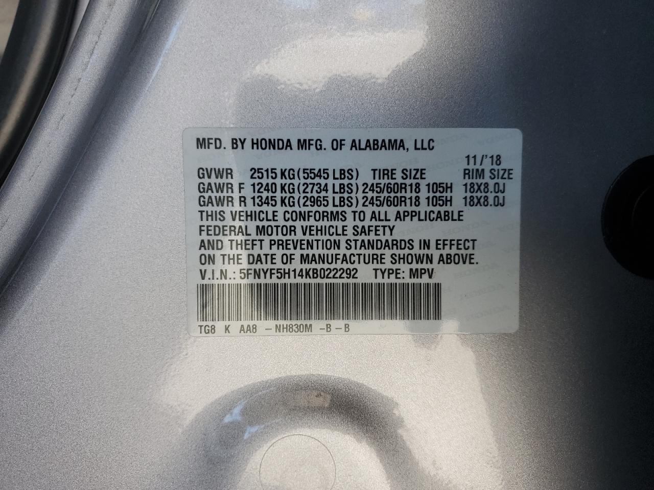 2019 Honda Pilot - Image 13