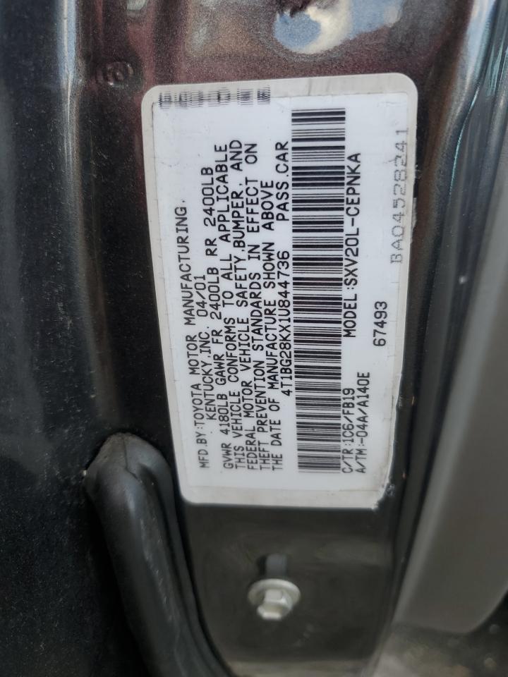 4T1BG28KX1U844736 2001 Toyota Camry Ce