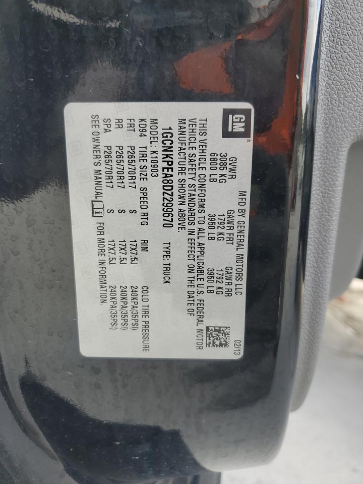 2013 Chevrolet Silverado K1500 VIN: 1GCNKPEA8DZ299670 Lot: 78538474