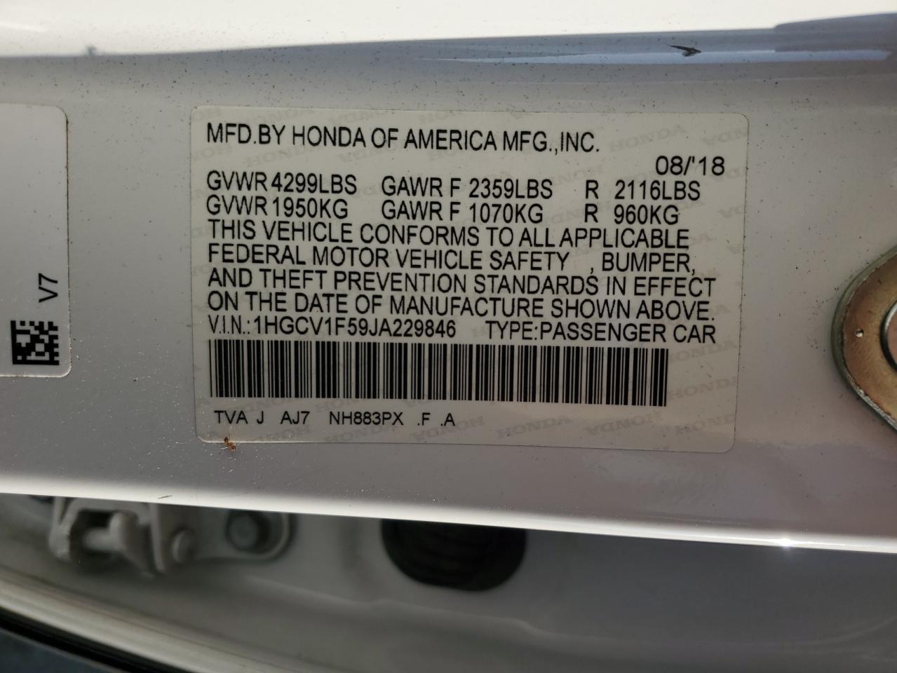 2018 Honda Accord - Image 14