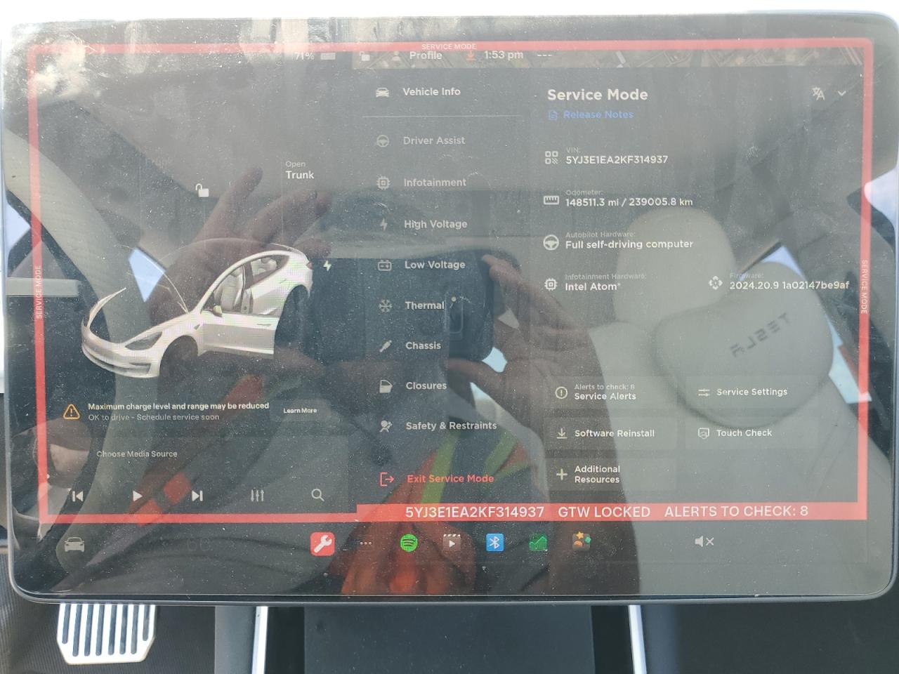 5YJ3E1EA2KF314937 2019 Tesla Model 3