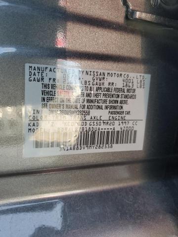 3N1AB8DV9MY282558 Nissan Sentra SR 12