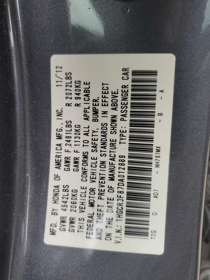 1HGCR3F87DA012889 2013 Honda Accord Exl