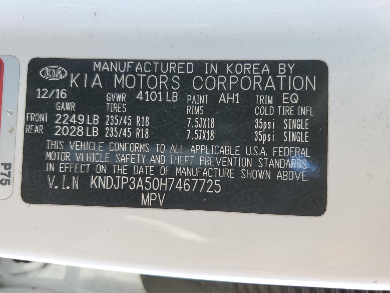 KNDJP3A50H7467725 2017 Kia Soul +