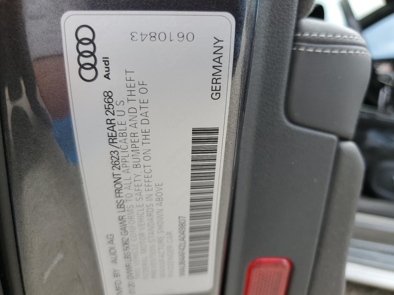 2020 Audi S4 Premium Plus VIN: WAUB4AF42LA049807 Lot: 77463354