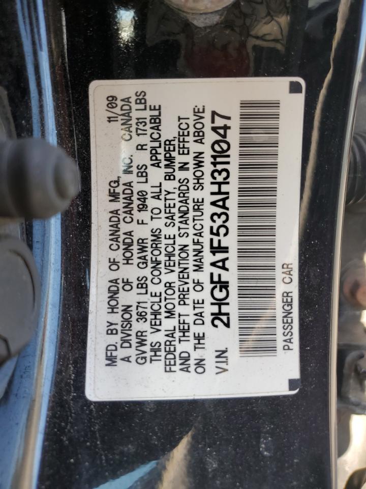 2HGFA1F53AH311047 2010 Honda Civic Lx