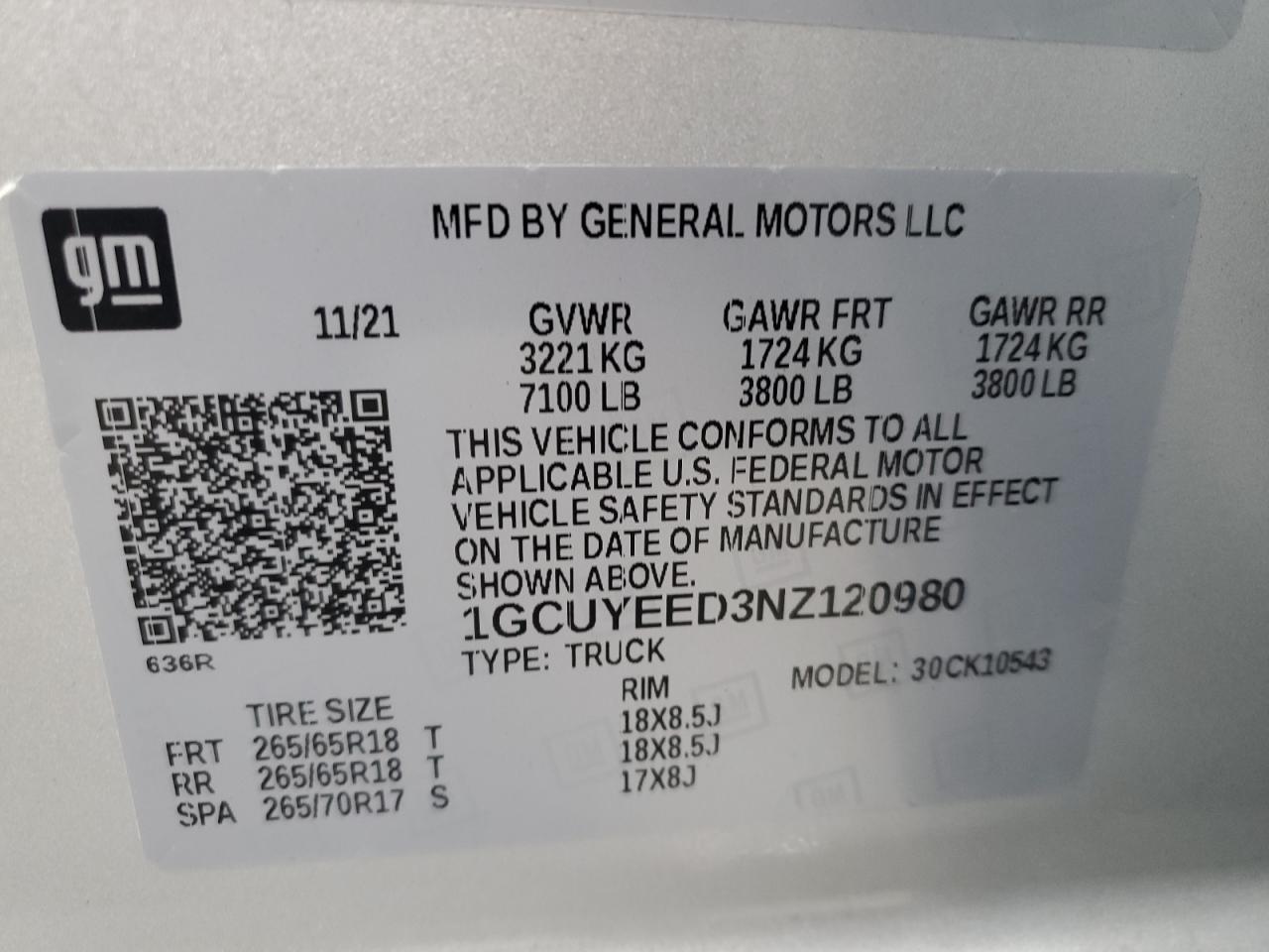 2022 Chevrolet Silverado Ltd K1500 Rst VIN: 1GCUYEED3NZ120980 Lot: 76336764